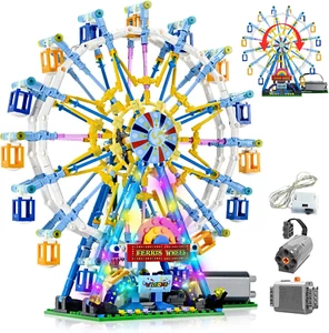 Wheel Blocks Toys Lighting Kit Adult Sets Construction Toys Carnival Park Kits - Picture 1 of 11