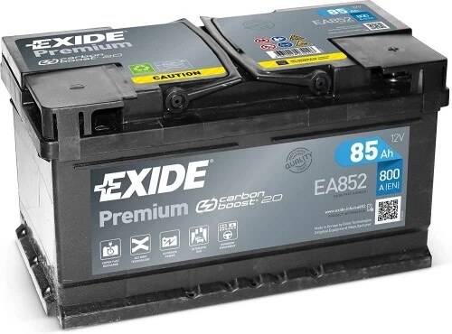 Batterie de voiture Exide EA852 Premium Carbon Boost 85Ah 800A - Photo 1/1