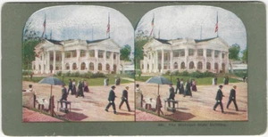 Edificio Estatal de Michigan - Feria Mundial de San Luis de 1904 Ingersoll Stereoview - Imagen 1 de 2