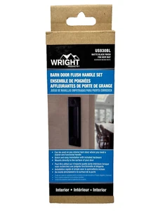 Wright Barn Door Flush Handle Set NIB US930BL (Matte Black Finish) Free Shippin - Bild 1 von 1