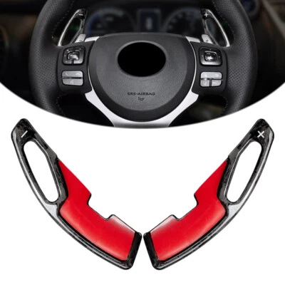 Steering Wheel Paddle Shifter Extension 2PCS Fit For Lexus IS NX RC Carbon Fiber - Image 1 of 4