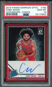 💎【PANINI OPTIC CHOICE 2019 20】- BLANCO COBY - ROJO MOJO AUTO RC - PSA 10 💎 - Imagen 1 de 2