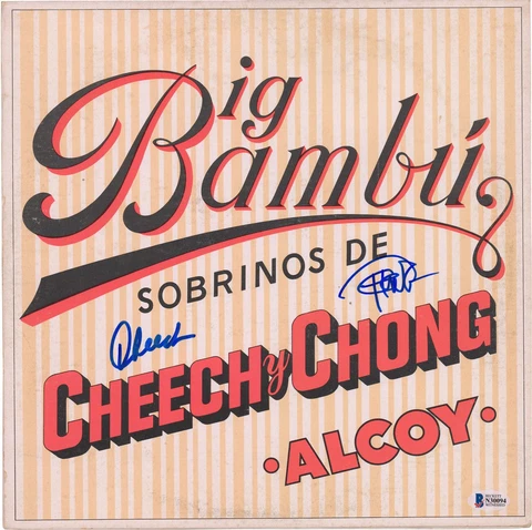 Cheech Marin and Tommy Chong Autographed Big Bambu Album BAS Cover