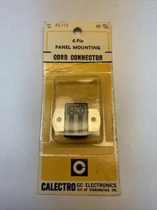 Vintage NOS 6 Pin Panel Mounting Female Cord Connector Socket Plug Tube Audio - Picture 1 of 2