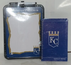 CR Gibson MLB Licensed Kansas City Royals Hard Back Notebook Dry Erase Board Set - Imagen 1 de 8