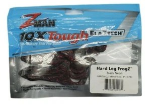 Z-MAN HARD LEG FROGZ - Nero Neon / CHART - 38 - HARDLEGZ - 4" (3 pezzi) 10X Resistente - Foto 1 di 2