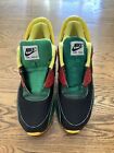 Nike Air Max 90 Flyease Shoes Sz 14 - Rare Black Green Red Yellow Cz4270-001