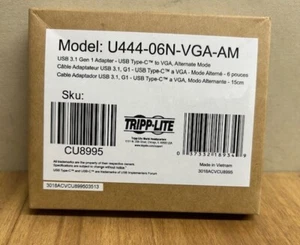Tripp Lite USB-C To VGA video Adapter U444-06N-VGA-AM - Picture 1 of 3