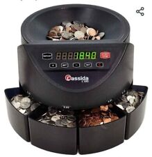 Cassida C100 Electronic Coin Sorter/Counter, Countable Coins 1¢, 5¢, 10¢, 25¢, 2