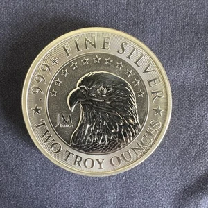 2 troy oz .999 fine silver round Jm Bullion - Picture 1 of 2
