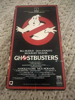 VTG Ghostbusters (1985 VHS RCA) 1st Edition Red Border Side Load Flap Slipsleeve - Image 1 of 4