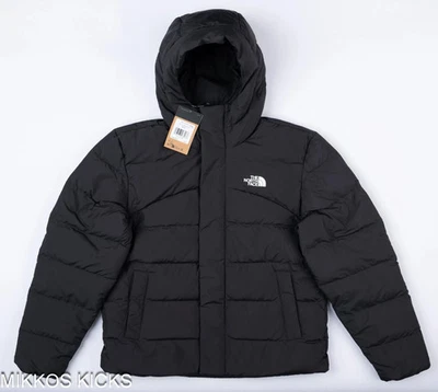 男式 THE NORTH FACE BALTIC Puffer 连帽绝缘 600 羽绒服黑色 — 第 1/4 张图片
