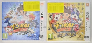Yo-Kai Watch 1+2 Fleshy Souls 3DS RPG Double Set SEALED | PAL | LEVEL-5 | ROLE - Picture 1 of 4