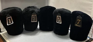 Black Fuzzy Barrelhead Golf Fairway Wood Plushy Head covers -1 Prosourse - Picture 1 of 8