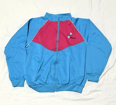 Chaqueta deportiva vintage Reebok para mujer con cremallera completa azul/rojo talla grande Foto 1 de 4
