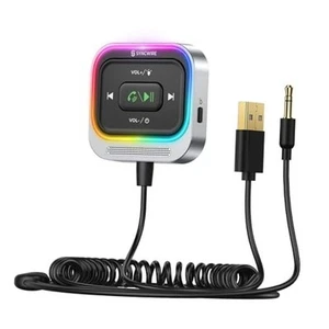 Receiver for Car 3.5mm Aux Car Adapter Bluetooth Receiver Silver Bluetooth 5.4 - Zdjęcie 1 z 7