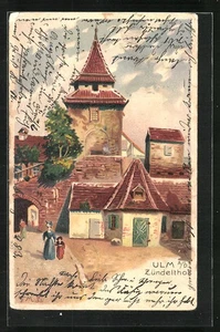 Künstler-AK Ulm a. D., Zündeltor 1902 - Picture 1 of 2