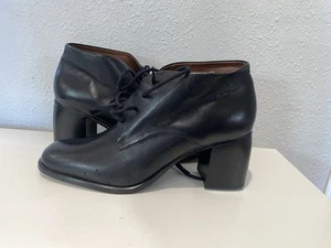 Etienne Aigner Black Lace Up Pinto Boots with Sleek Design 9.5 - Picture 1 of 5