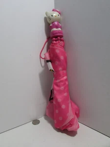 HELLO KITTY 2012 Child's UMBRELLA by Sanrio FAB Folds-out Complete Tags & Strap - Picture 1 of 22