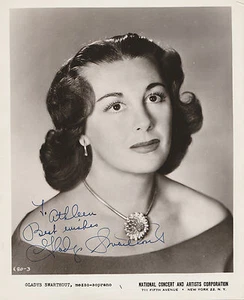 Gladys Swarthout Rare Authentic Signed Photo / Book WW2 Opera Singer 10 x 8 1/8 - Picture 1 of 2