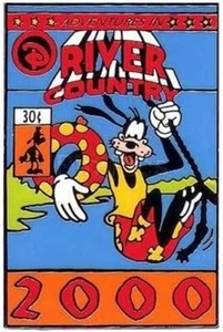 OLD RARE Disney pin Goofy Comic Book Cover River Country 2000 Closed Water Park - Picture 1 of 1
