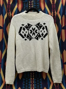 Pendleton Originals Damen weiß schwarz Schneeflocke Pullover Strickpullover Medium - Bild 1 von 4
