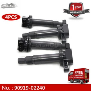 4pcs Ignition Coil For 90919-02240 2001-2018 Toyota Camry Yaris Prius Echo 1.5L - Picture 1 of 10