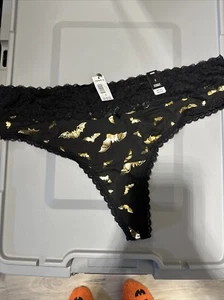 NWT Torrid Gold Bat Thong 1 Undies Halloween Lace - Picture 1 of 3