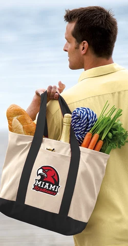 Miami RedHawks Tote Bag CLASSIC CANVAS Miami University Tote Cover