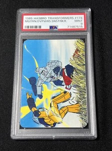 1985 HASBRO TRANSFORMERS ACTION CARDS #174 MEGATRON OVERPOWERS SUN PSA 9 LOW POP - Picture 1 of 3