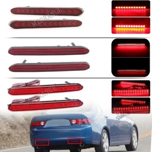 For Acura TSX 2004 2005 2006 2007 2008 LED Rear Bumper Reflector Brake Light US - Foto 1 di 15