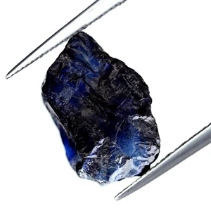 Remarkable Certified 7.60ct Natural Blue Sapphire Madagascar Rough 15x10mm - Picture 1 of 7