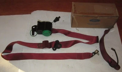 1984 Ford Tempo or Escort /  Lynx ? LH Seat Belt NOS E63Z-54611A73 Red 86 - Image 1 of 4