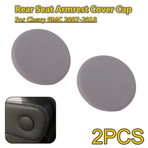 2x Armrest Cap Cover For 07-18 Chevy GMC Rear Seat Handle Trim Gray Accessories - Picture 1 of 6
