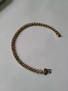 Vintage 14K Gold Diamond Tennis Bracelet 42 Diamonds 10g 7.25 Inches - Picture 1 of 10