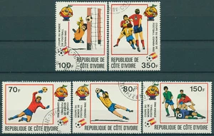 Ivory Coast 1981 CTO Football Stamps World Cup Spain 1982 Soccer Sports 5v Set - Picture 1 of 1