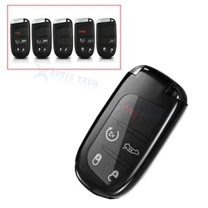 Funda llavero con control remoto Full Protect negro suave de poliuretano termoplástico para Jeep Chrysler Dodge - Imagen 1 de 8
