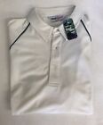 Finden Hales Coolplus White Cricket Shirt - Green Piping - 9 Sizes Available