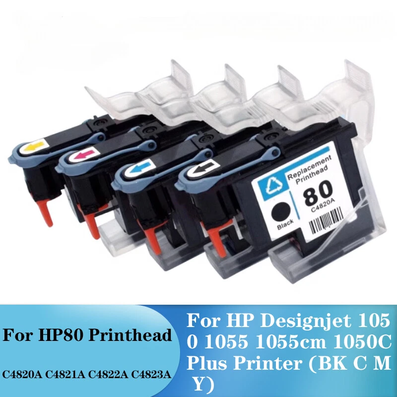 HP80 Print Head For HP Designjet 1050 1055 1055cm 1050c Plus Printer (BK C M Y) - Image 1 of 4