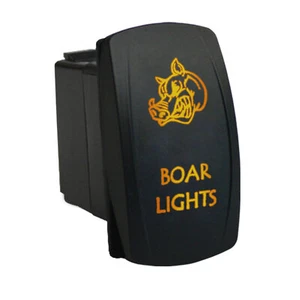 BOAR LIGHTS 605O Rocker switch amber ON/OFF waterproof SPST marine - Imagen 1 de 7