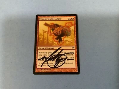 MTG Magic Uncontrollable Anger Signed Sketched Proof x1 Kamigawa CHK Deschamps - Image 1 of 2