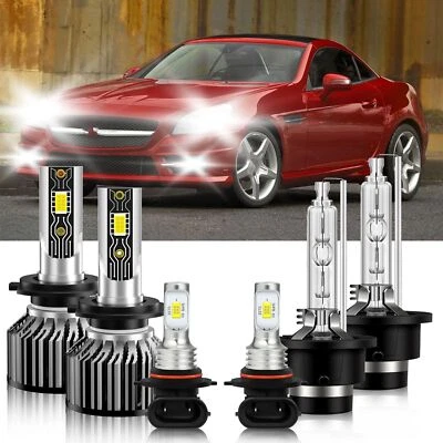 Combo de 6 faros LED HID + bombillas antiniebla para Mercedes-Benz SLK350 2005-2010 Foto 1 de 4