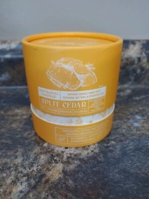 Vela artesanal Honey Hill Farm "cedro dividido" sin parabenos 3"x3,5" 40 horas quema Tm Foto 1 de 4
