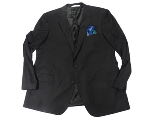 Samuelsohn Black Blazer Jacket Mens 48 Tall Wool Super 150's Colombo Icewool - Picture 1 of 9