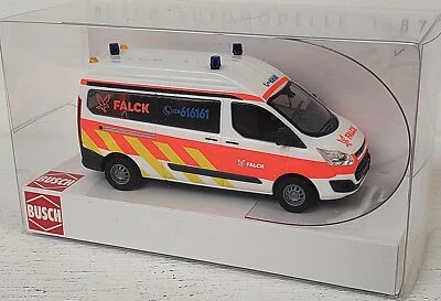 Busch NEW HO 1/87 Scale Ford Transit Bus Ambulance for Denmark - Image 1 of 4