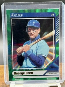 Donruss George Brett No. 2024 3 láser verde Kansas City Royals - Imagen 1 de 2