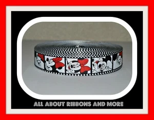 7/8 INCH MINNIE MOUSE FILM STRIP ON GROSGRAIN RIBBON- 1 YARD - Picture 1 of 1