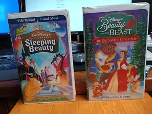 Sleeping Beauty (1997, VHS, Limited Edition) + FREE Bonus Beauty and the Beast - Picture 1 of 4
