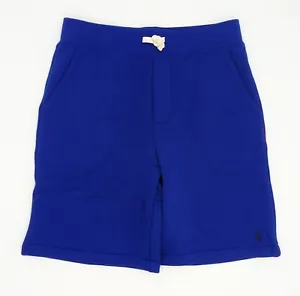 Polo Ralph Lauren Big Boys Blue Fleece Shorts Size 10-12 Joggers Little Pony - Picture 1 of 10