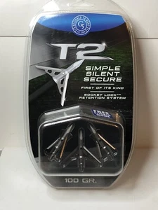 G5 Compound Broadhead T2 100 Grain Broadhead 2 Blade 2" Cut 3pk #00850 - Picture 1 of 4